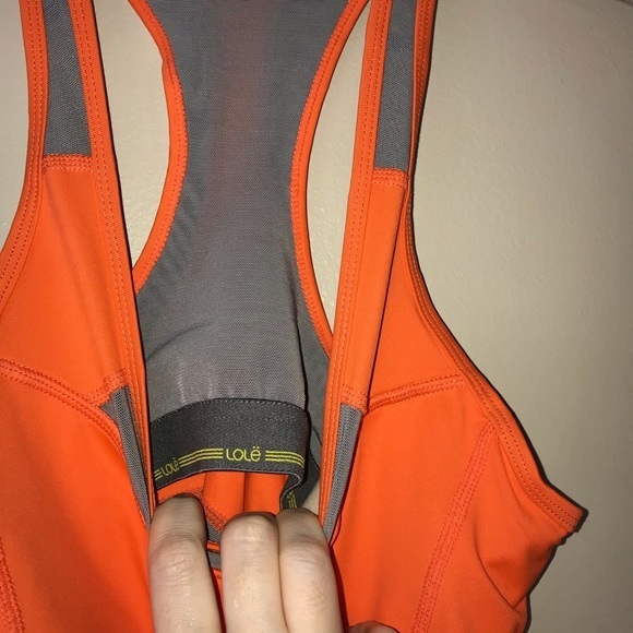 Lolë Racerback Workout Tank w Shelf Bra Sz XS EUC - Picture 3 of 6